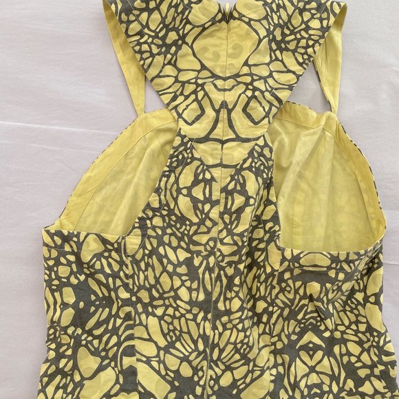 Anthropologie Inked Paradise Racerback Dress Cocktail Party By Fish Fry Size M - Picture 7 of 8